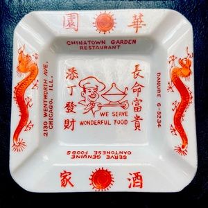 *SOLD* Vintage Chinatown Garden ceramic ashtray